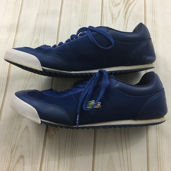 (Sold) LACOSTE Men’s Low Top Blue Shoes Men’s 9 - Picture 3 of 5
